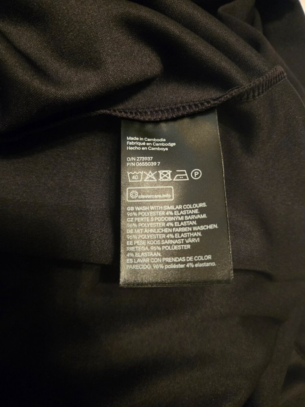 NWT H&M Black Off the Shoulder Sleeveless Cowl Neck Dress Women's Size XL - Picture 3 of 5